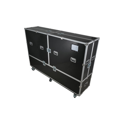 ProX Universal Case For Flat Panel Dual Monitor LED LCD TV Dual 80" to 100" Adjustable Flight Case W 4" Casters