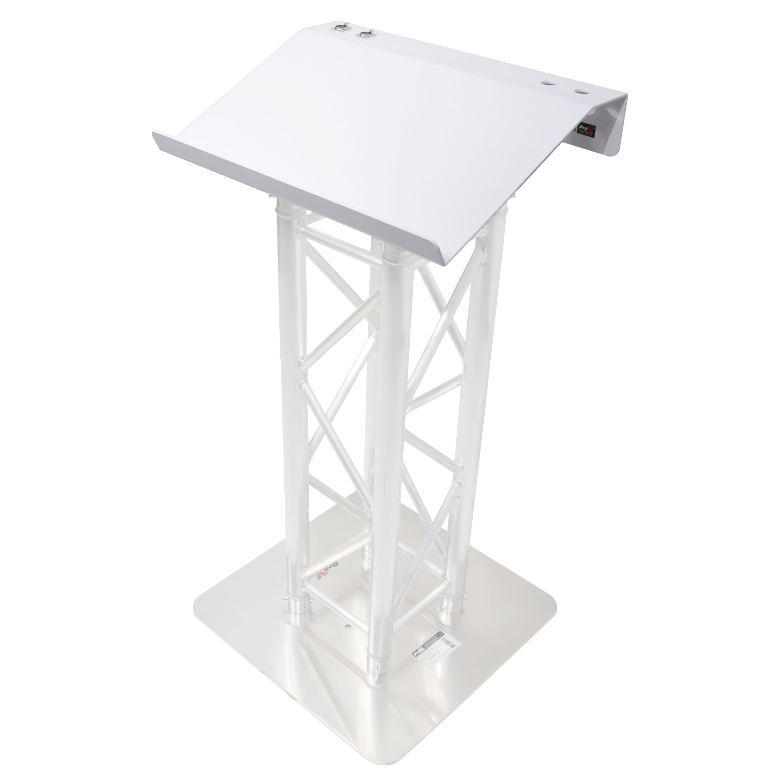 ProX Truss Lectern 24" White Finish Aluminum Fits F34 w/ 4x Punched for D-Series Connectors