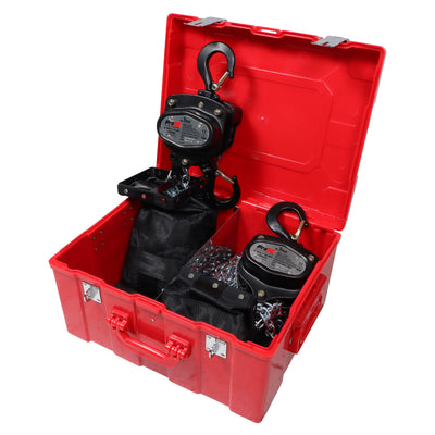 ProX Pair of 1 Ton Manual Chain Hoist with 30 Ft (9 M) Chain for Stage Truss roof system and line array speakers
