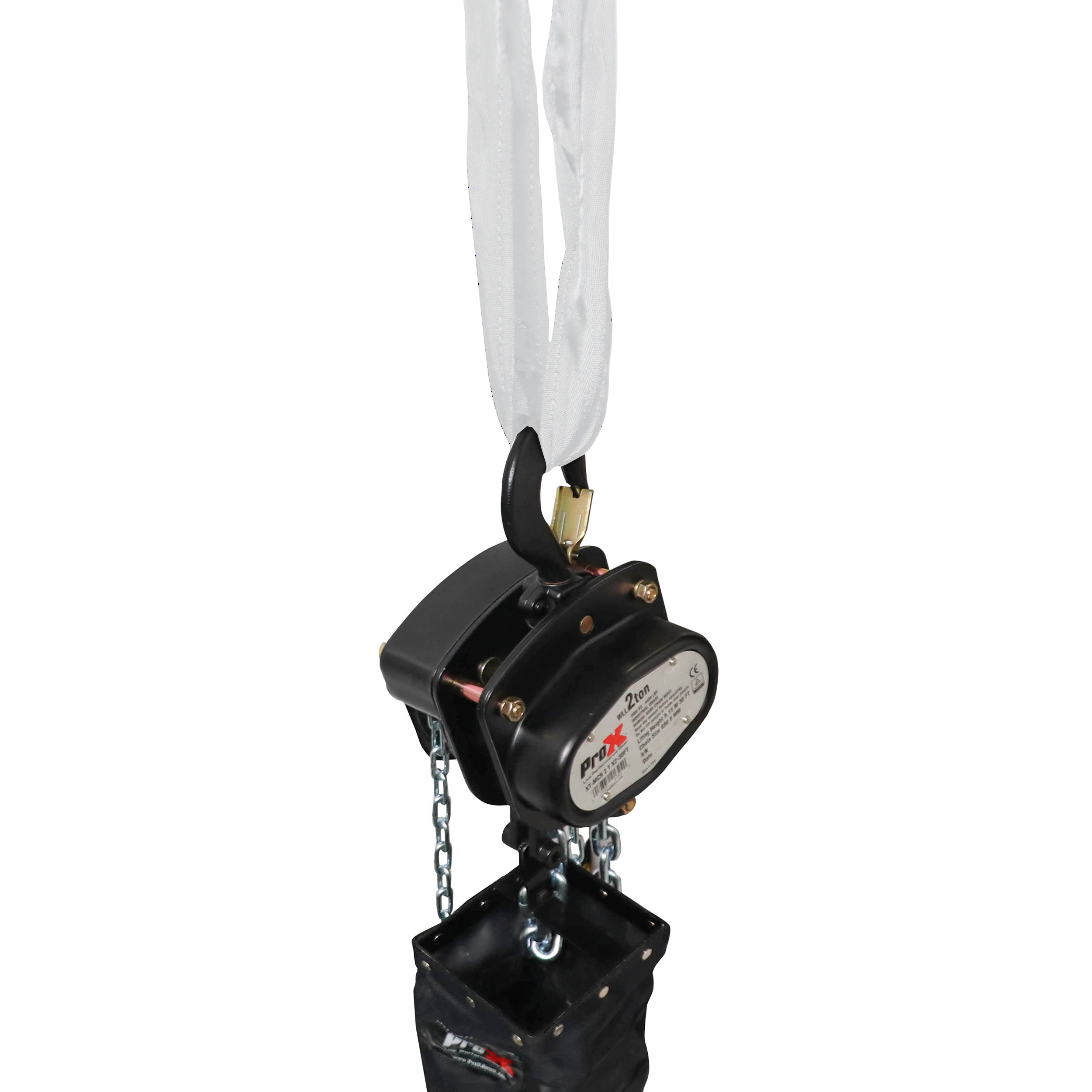 ProX Single 2 Ton Manual Chain Hoist with 30 Ft (9 M) Chain for Stage Truss roof system and line array speakers