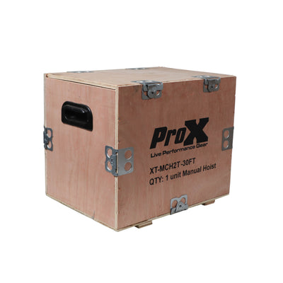 ProX Single 2 Ton Manual Chain Hoist with 30 Ft (9 M) Chain for Stage Truss roof system and line array speakers