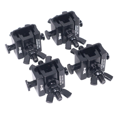 ProX Set of 4 Quick Release Sliding Truss Clamp Mounting Adapters ideal for Fastening Moving Heads