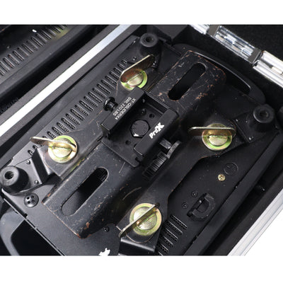 ProX Set of 4 Quick Release Sliding Truss Clamp Mounting Adapters ideal for Fastening Moving Heads