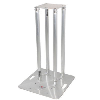 ProX SET OF 2 3.28 FT Totem Package Includes a 12in Top Plate, 24in Base Plate and Four 1M F31 Tubes W-White Scrim Cover