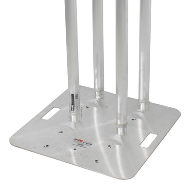 ProX SET OF 2 3.28 FT Totem Package Includes a 12in Top Plate, 24in Base Plate and Four 1M F31 Tubes W-White Scrim Cover