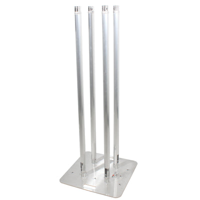 ProX Set of 2 4.92ft Totem Package Includes a 12in Top Plate, 24in Base Plate and Four 1.5m F31 Tubes W-White Scrim Cover