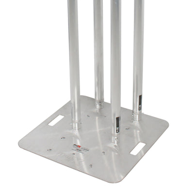 ProX Set of 2 4.92ft Totem Package Includes a 12in Top Plate, 24in Base Plate and Four 1.5m F31 Tubes W-White Scrim Cover