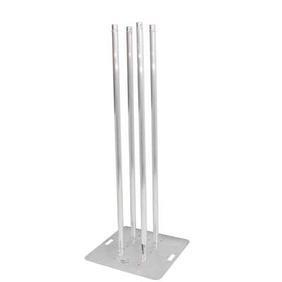 ProX Set of 2 6.56ft Totem Package Includes a 12in Top Plate, 24in Base Plate and Four 2m F31 Tubes W-White Scrim Cover