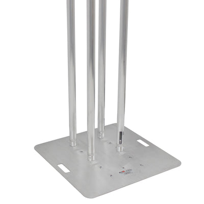 ProX Set of 2 6.56ft Totem Package Includes a 12in Top Plate, 24in Base Plate and Four 2m F31 Tubes W-White Scrim Cover