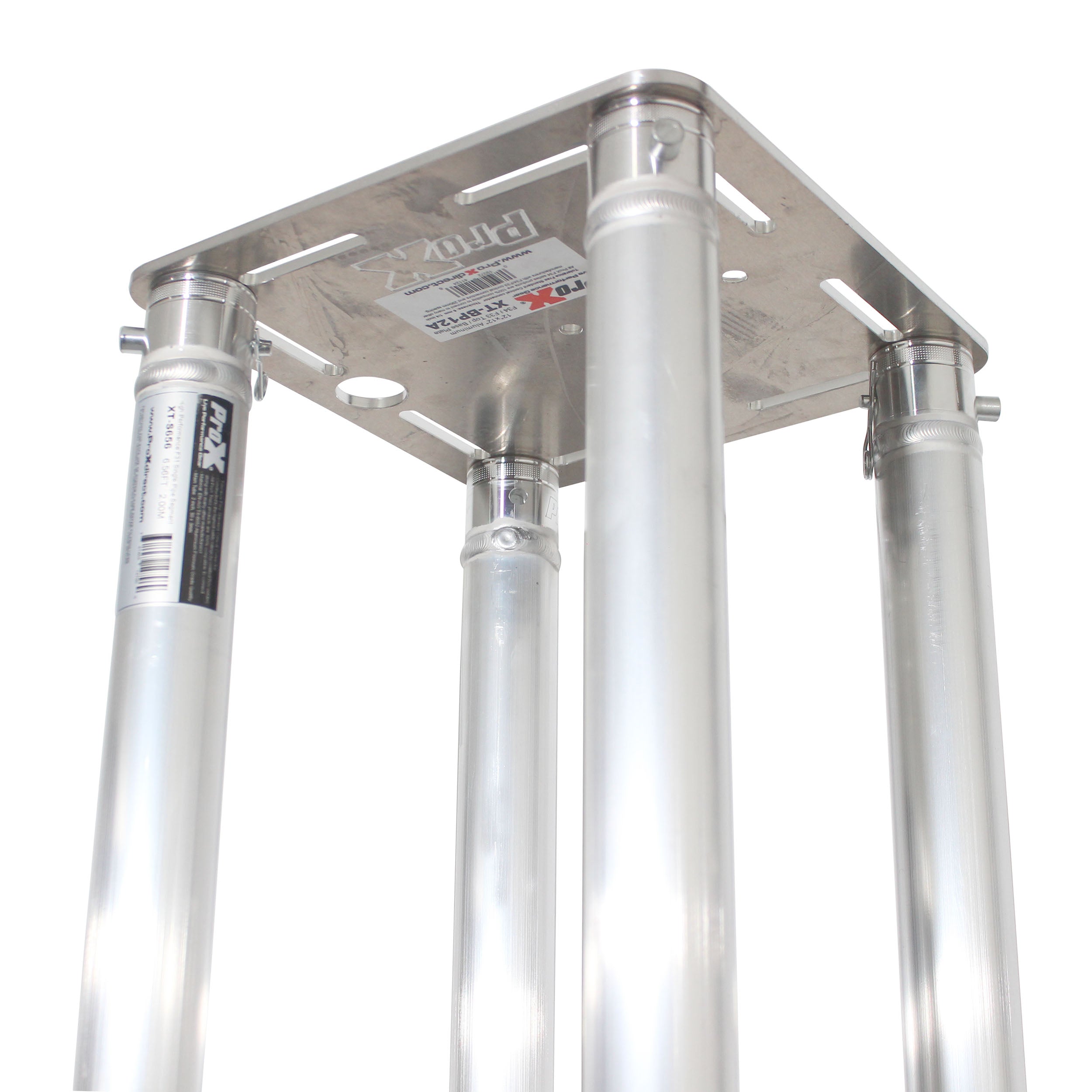 ProX Set of 2 8.20ft Totem Package Includes a 12in Top Plate, 30in Base Plate and Four 2.5m F31 Tubes W-White Scrim Cover