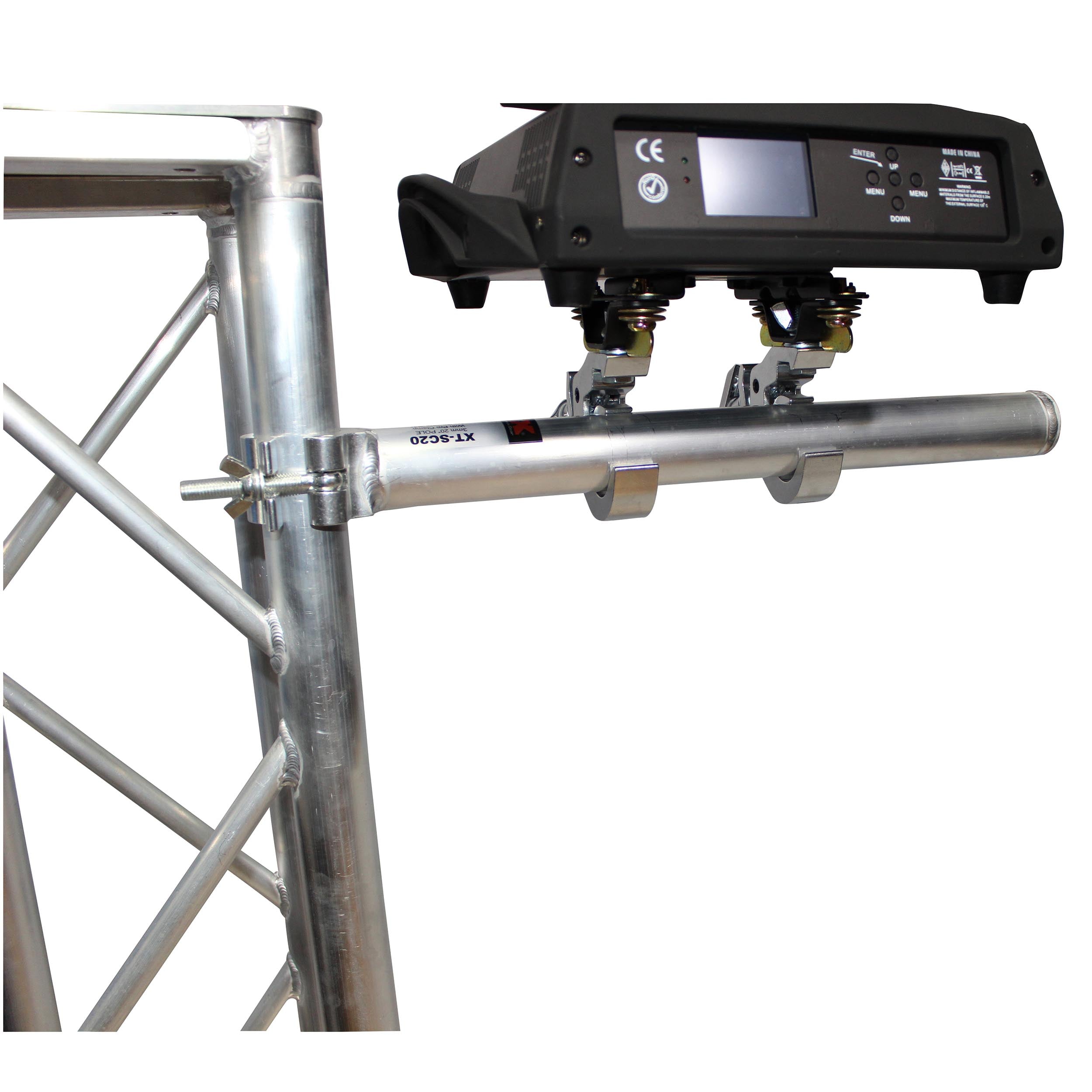 ProX 20 inch Extension Pole with Singe Pro Clamp ideal for most Stage Lighting Fixtures