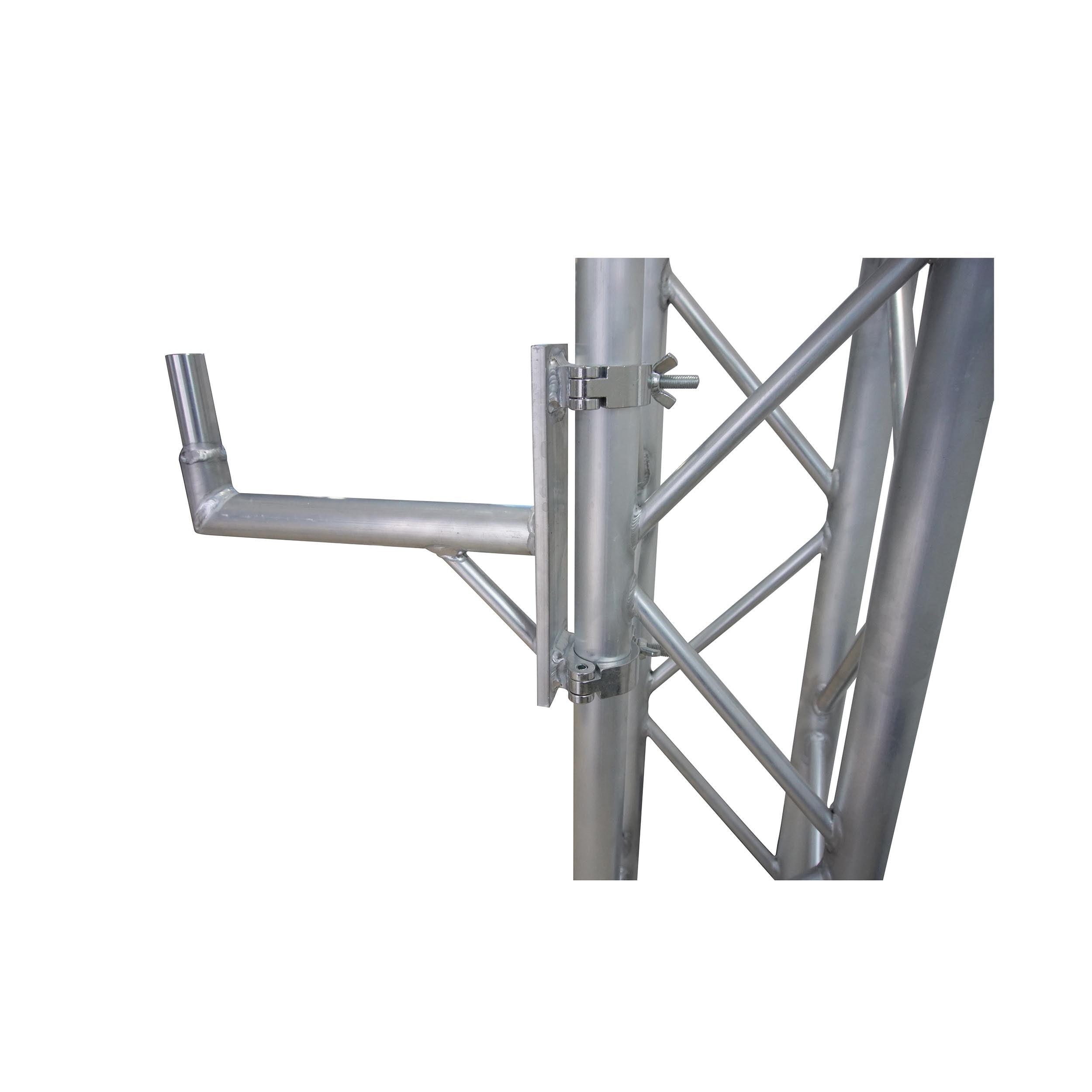 ProX 14" Speaker Mounting Pole Extension with Dual 2" Truss Clamps for F31 F32 F34 Truss – 220 lbs Load Capacity