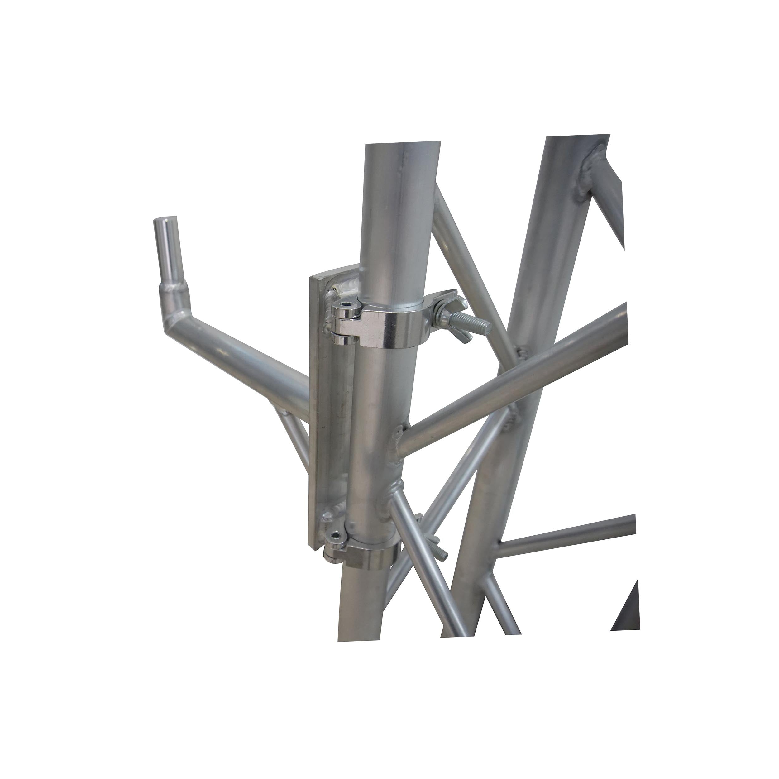ProX 14" Speaker Mounting Pole Extension with Dual 2" Truss Clamps for F31 F32 F34 Truss – 220 lbs Load Capacity