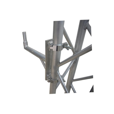 ProX 14" Speaker Mounting Pole Extension with Dual 2" Truss Clamps for F31 F32 F34 Truss – 220 lbs Load Capacity