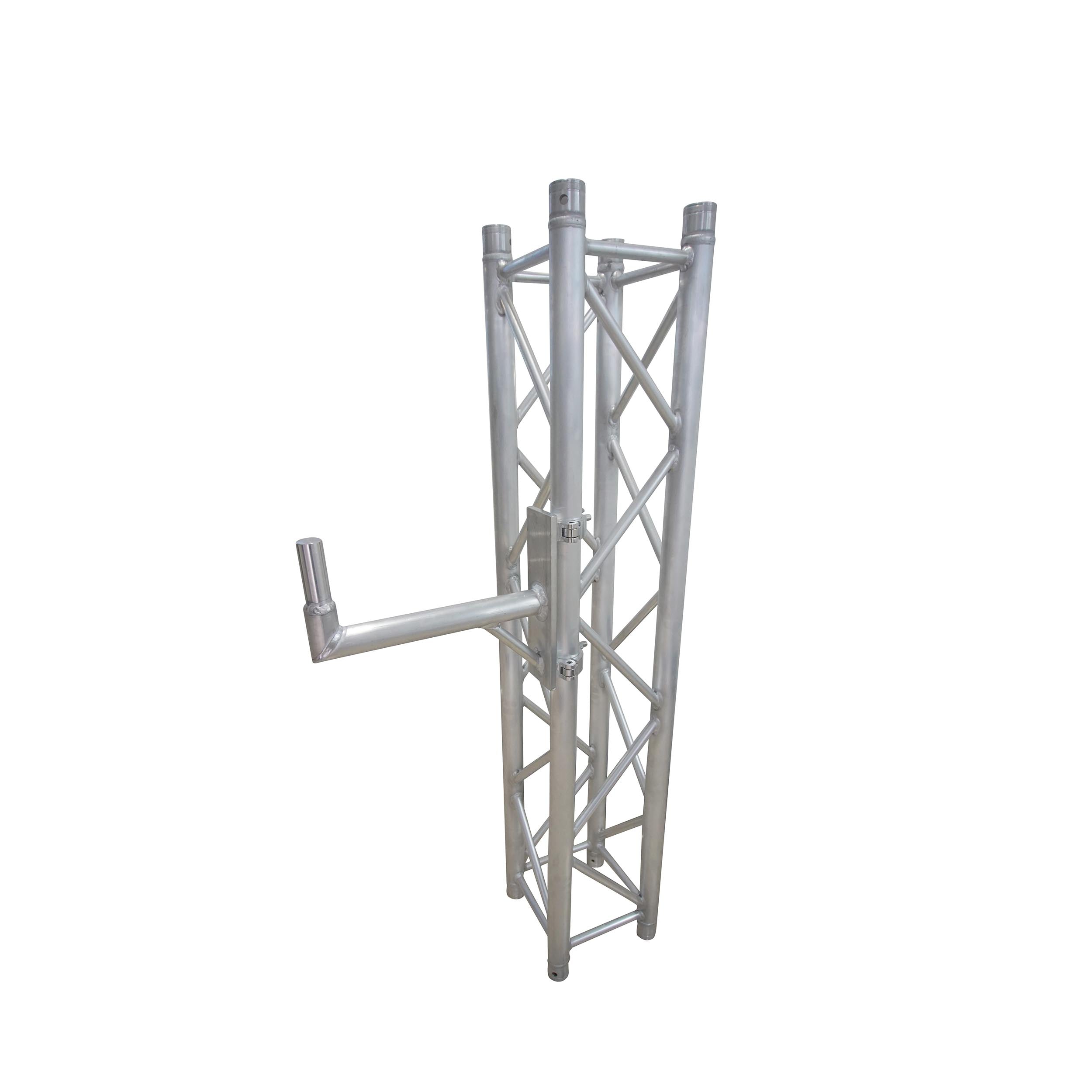 ProX 14" Speaker Mounting Pole Extension with Dual 2" Truss Clamps for F31 F32 F34 Truss – 220 lbs Load Capacity
