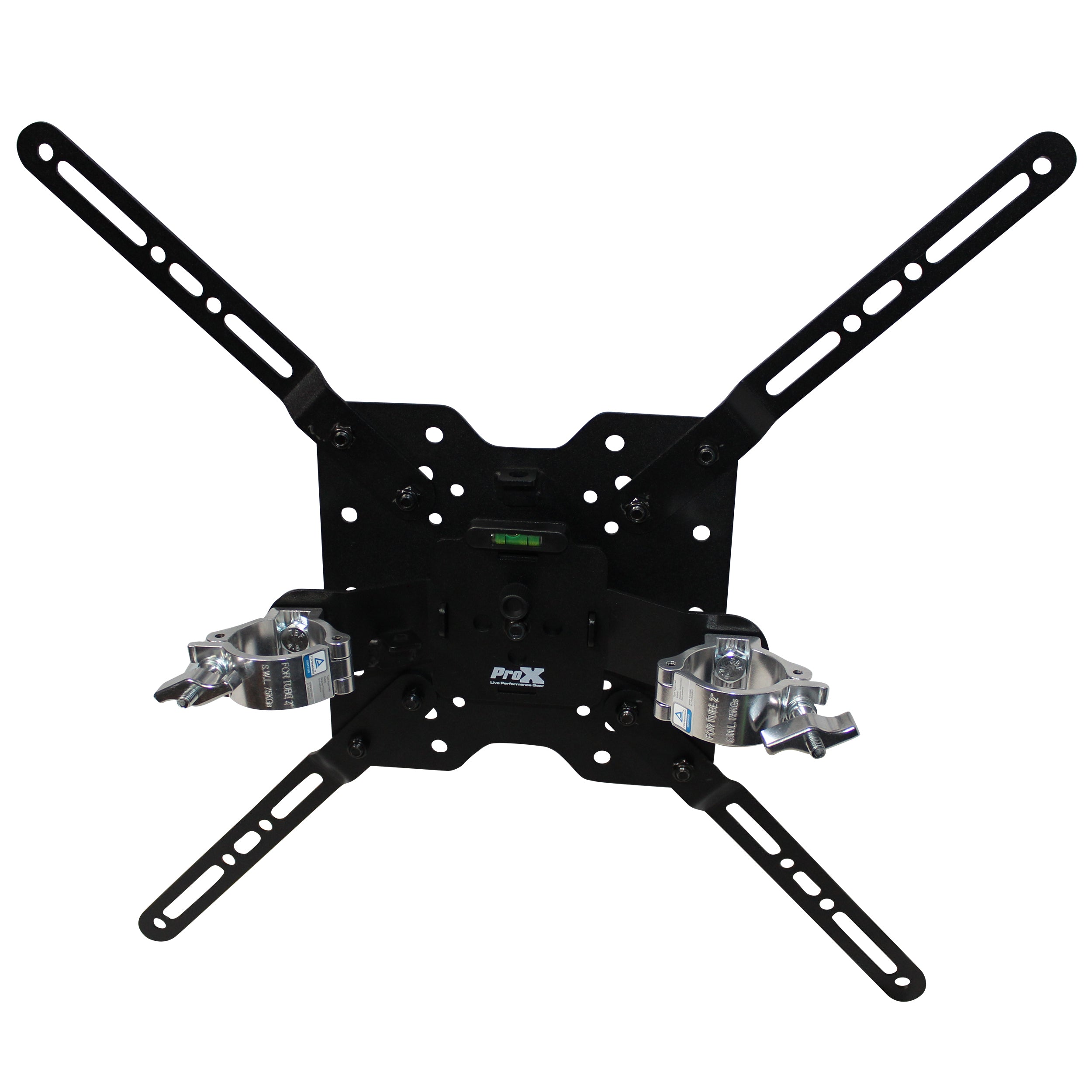 ProX Universal 32" to 80" TV Bracket Clamp with Vesa Mounting Bracket for F34 F32 12" Bolt Truss or Speaker Stands