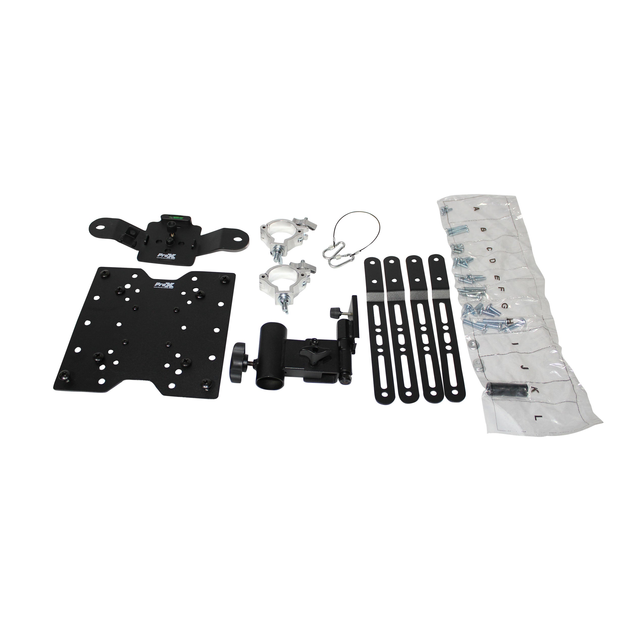 ProX Universal 32" to 80" TV Bracket Clamp with Vesa Mounting Bracket for F34 F32 12" Bolt Truss or Speaker Stands