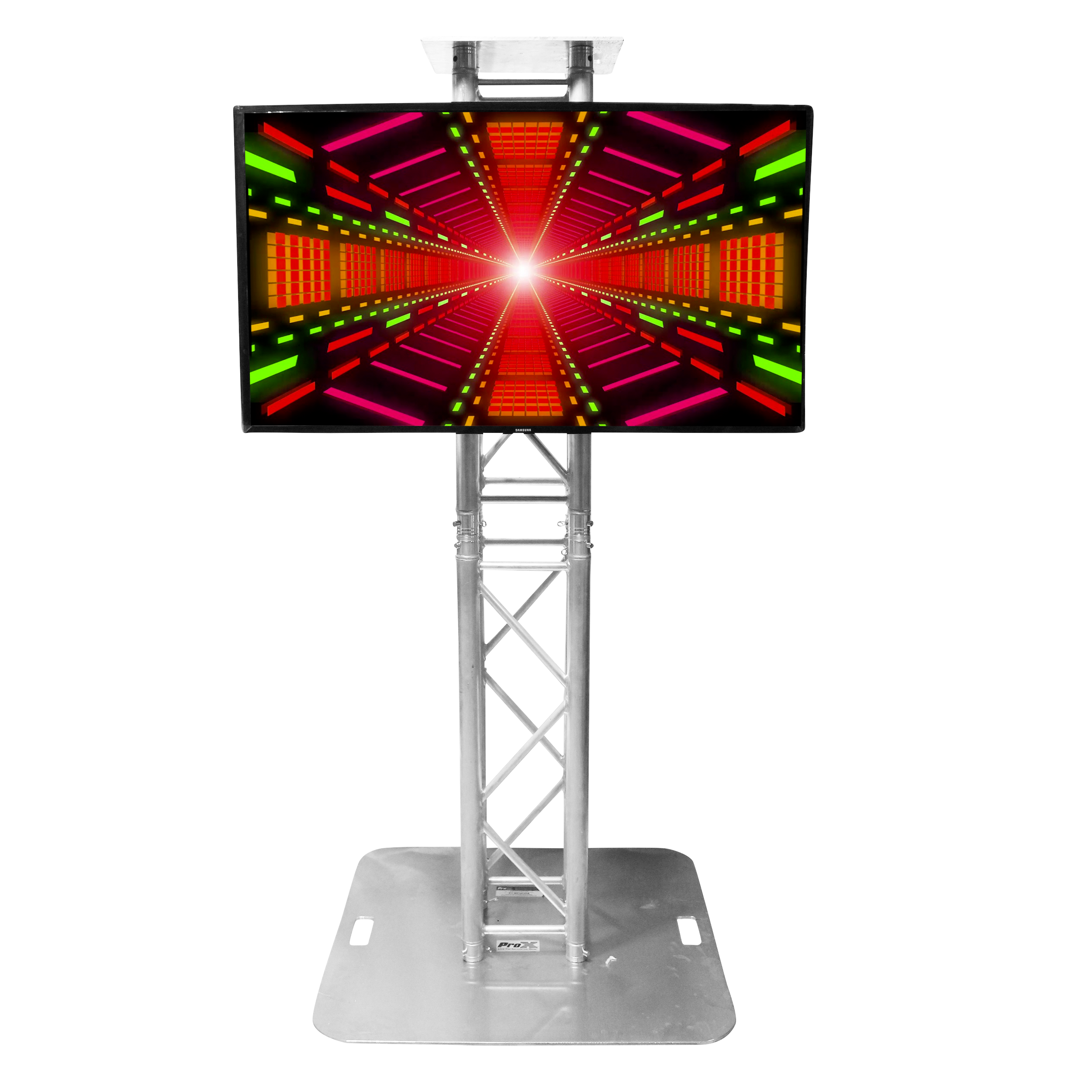 ProX Universal 32" to 80" TV Bracket Clamp with Vesa Mounting Bracket for F34 F32 12" Bolt Truss or Speaker Stands