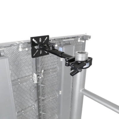 ProX Black 10-13" LED Panel Wall Mounting Plate to Extension 2" Pole Truss Clamp for Ground Stacking and Hanging