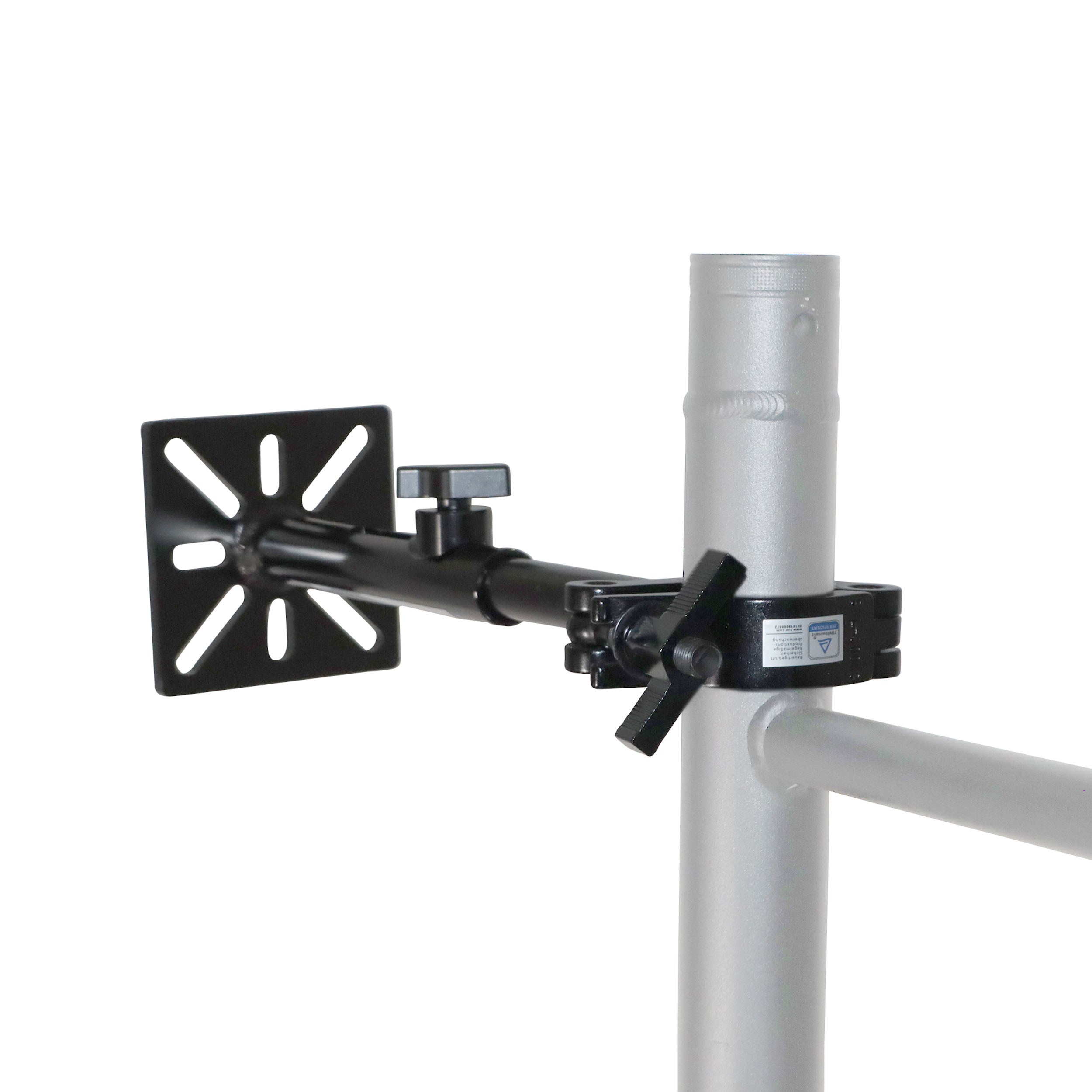 ProX Black 10-13" LED Panel Wall Mounting Plate to Extension 2" Pole Truss Clamp for Ground Stacking and Hanging
