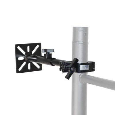 ProX Black 10-13" LED Panel Wall Mounting Plate to Extension 2" Pole Truss Clamp for Ground Stacking and Hanging