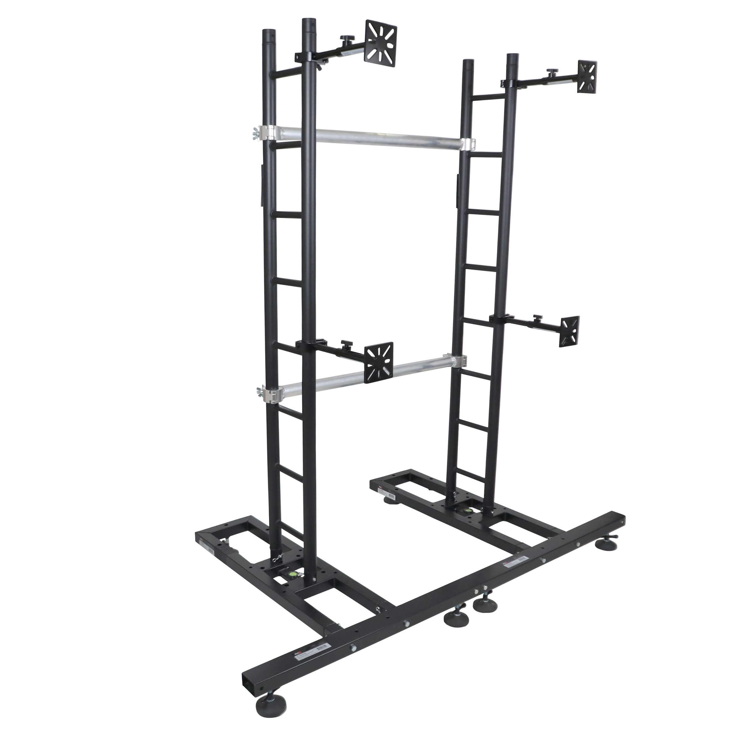 ProX Black 10-13" LED Panel Wall Mounting Plate to Extension 2" Pole Truss Clamp for Ground Stacking and Hanging