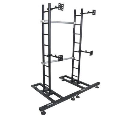 ProX Black 10-13" LED Panel Wall Mounting Plate to Extension 2" Pole Truss Clamp for Ground Stacking and Hanging
