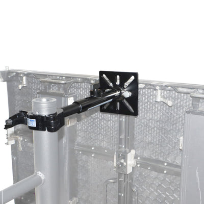 ProX Black 10-13" LED Panel Wall Mounting Plate to Extension 2" Pole Truss Clamp for Ground Stacking and Hanging