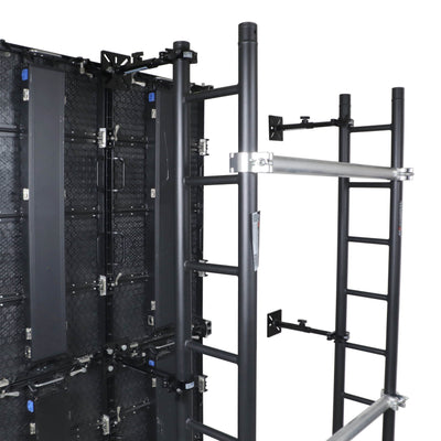 ProX Black 10-13" LED Panel Wall Mounting Plate to Extension 2" Pole Truss Clamp for Ground Stacking and Hanging