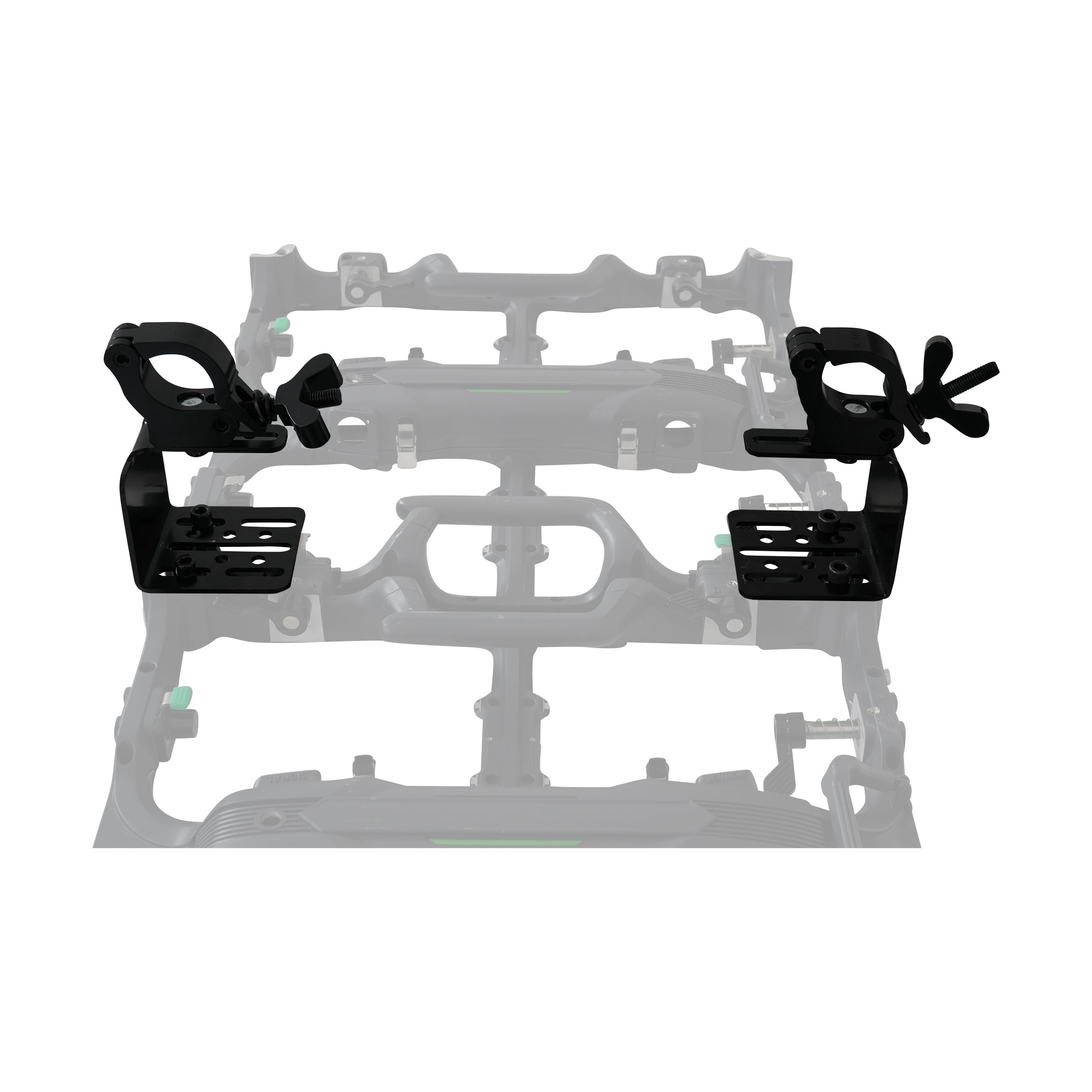 ProX Direct LED Video Panel to 2" Truss Pipe Mounting Bracket with Included Clamp Black Set of 4