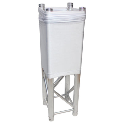 ProX White 3.28Ft 1M Lycra Cover Scrim Sleeve fits 12In. Quad Box Truss Segment