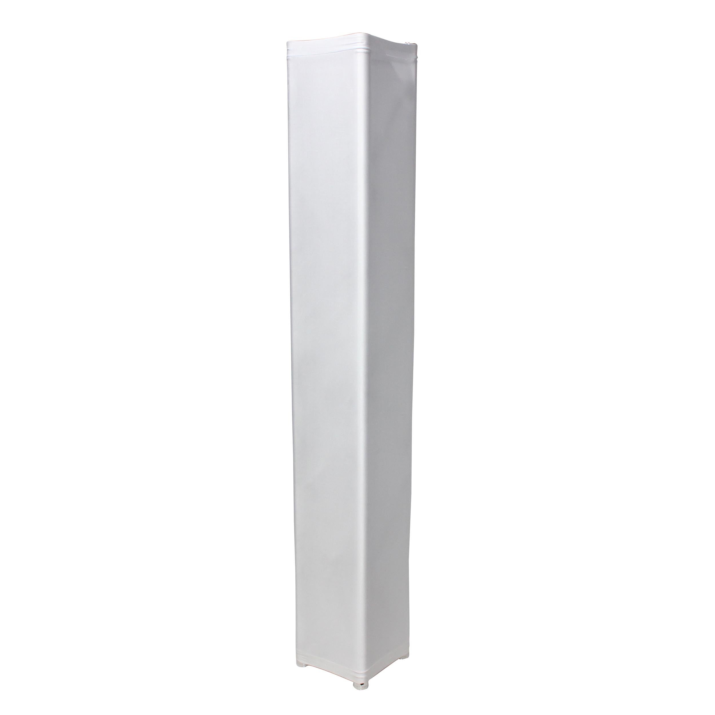 ProX White 8.20Ft 2.50 meter Lycra Cover Scrim Sleeve fits 12In. Quad Box Truss Segment