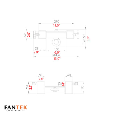 ProX FANTEK Line Array Adapter with Hanging Ring for XFT-FT5323 Lifting Tower