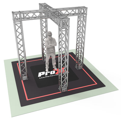 ProX Tradeshow Booth 9.42 W X 9.42 L X 9.20 FT H with X Shape Design in center - 2mm Heavy Duty Truss