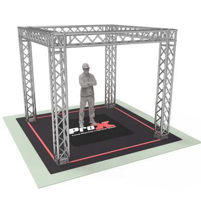 ProX Tradeshow Booth 10.10 W X 10.10 L X 9.20 FT H - 2mm Heavy Duty Truss