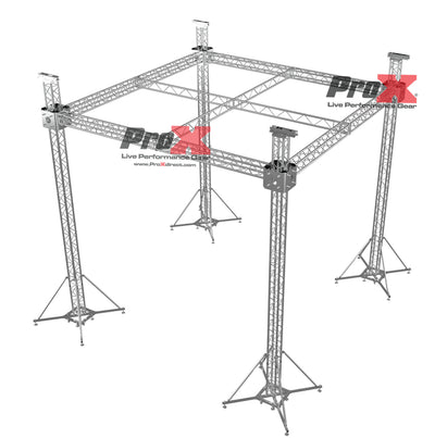 ProX F34 Stage Roofing Truss System with Ground Support and Chain Hoists – 21 x 21 x 23 Ft F32 Center Cross