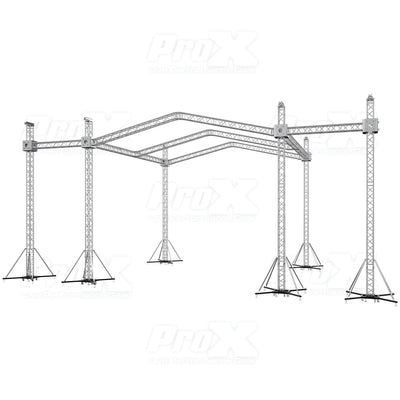 ProX 12D Stage Roofing System 30'W x 30'L x 23'H & Speaker Wings - Incl 6 Chain Hoist