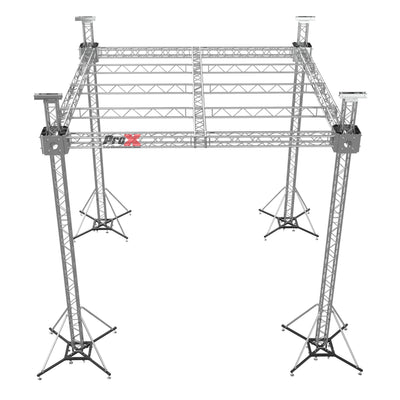 ProX F34 Stage Roofing Truss System with Ground Support, Truss and Chain Hoists – 32x32x23 Ft.
