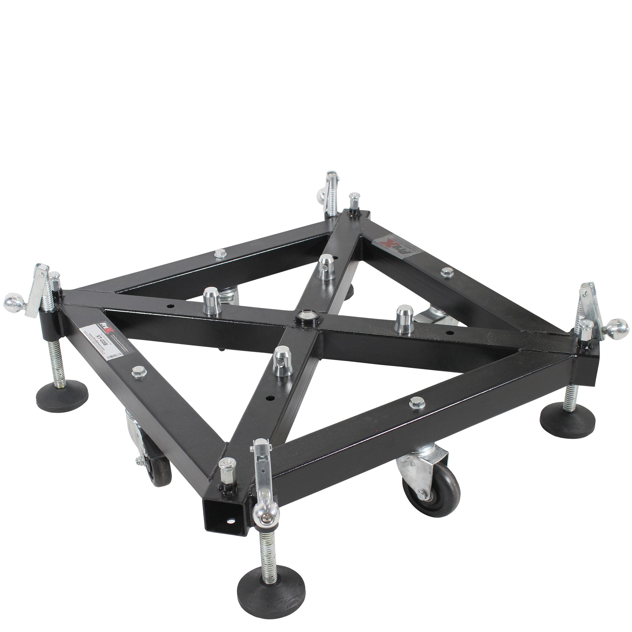 ProX Truss Tower Stage Roofing System Package -Top Block | Hinges | Base | Outriggers and 3.28 Ft. 2 mm Wall Truss Segment