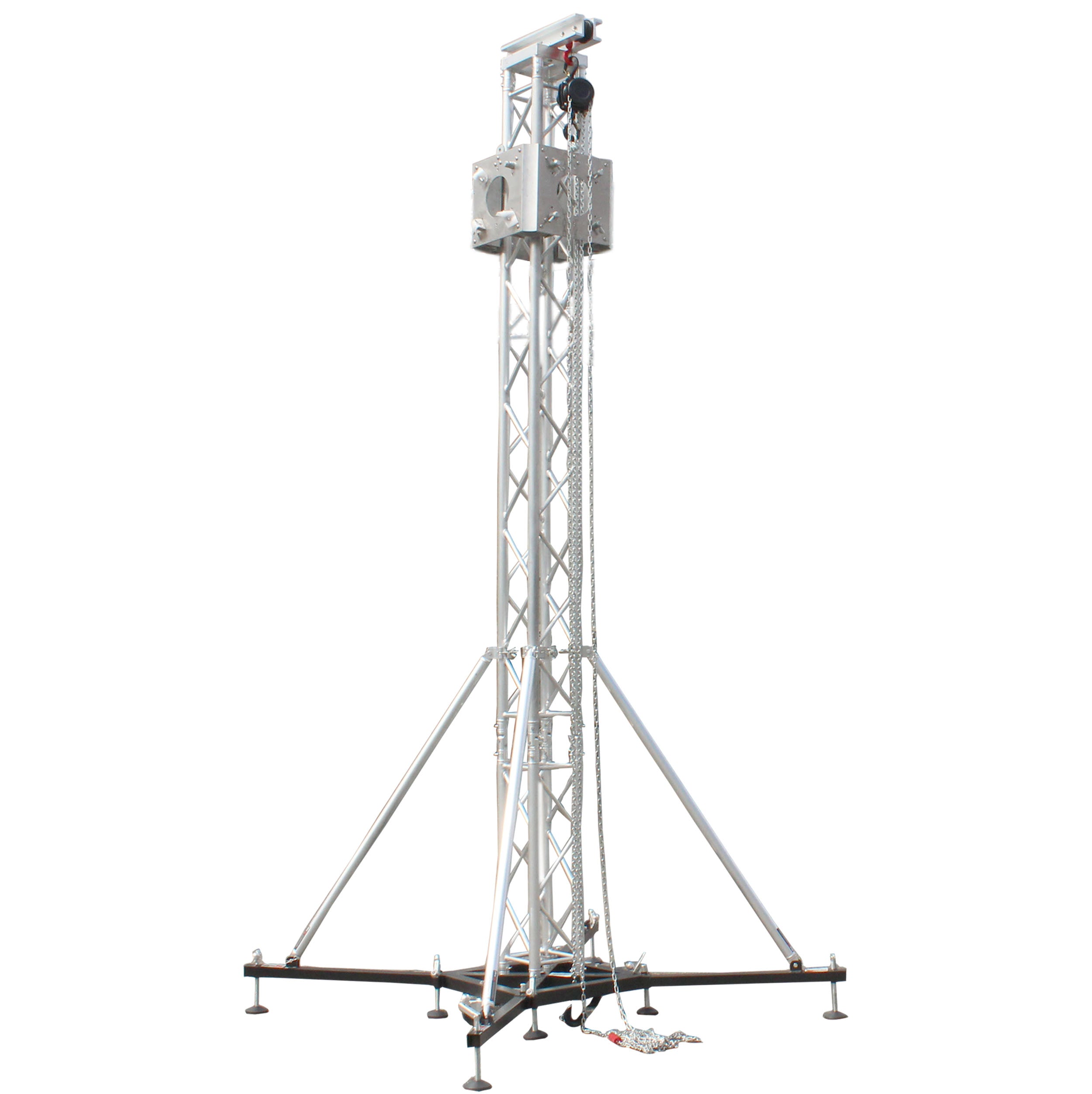 ProX Truss Tower Stage Roofing System Package -Top Block | Hinges | Base | Outriggers and 3.28 Ft. 2 mm Wall Truss Segment