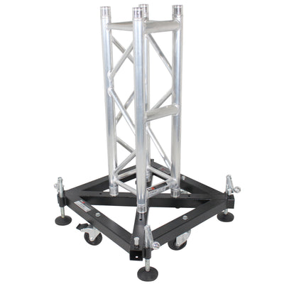 ProX PRO Truss Tower Stage Lift System Package -Top Block | Hinges | Base | Outriggers and 3.28 Ft. 3 mm Ladder Truss Segment