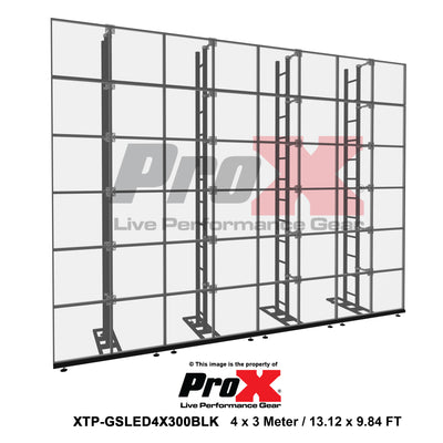 ProX LED Video Display Panel Ground Support System Package 4M/13.12FT Width x 3M/9.84FT Height in Black