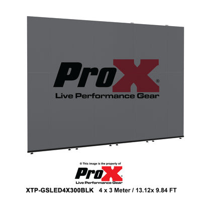 ProX LED Video Display Panel Ground Support System Package 4M/13.12FT Width x 3M/9.84FT Height in Black