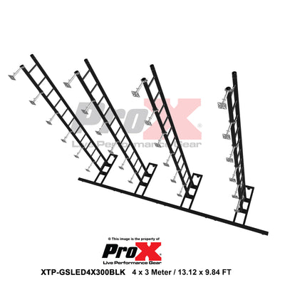 ProX LED Video Display Panel Ground Support System Package 4M/13.12FT Width x 3M/9.84FT Height in Black