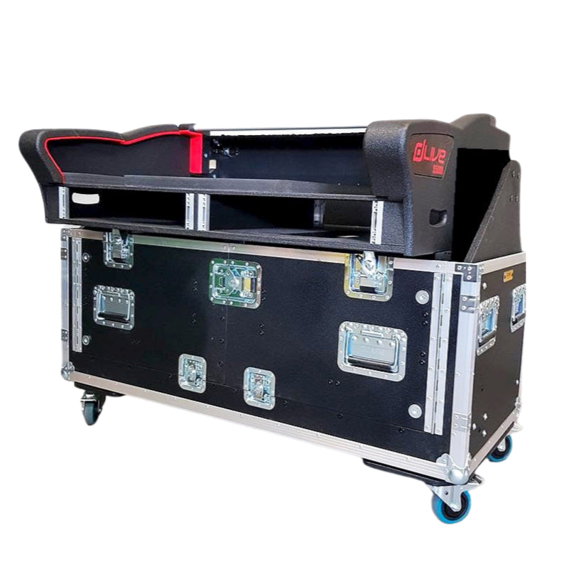 ProX Allen and Heath DLive S5000 Flip-Ready Hydraulic Console Easy Retracting Lifting 2U Rack Space Detachable Case by ZCASE