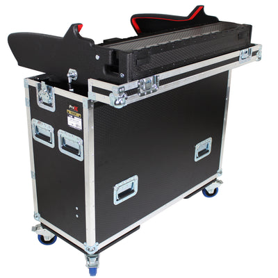 ProX Case for Allen and Heath DLive C3500 Console Flip-Ready Easy Retracting Hydraulic Lift by ZCase w/ Laptop Arm