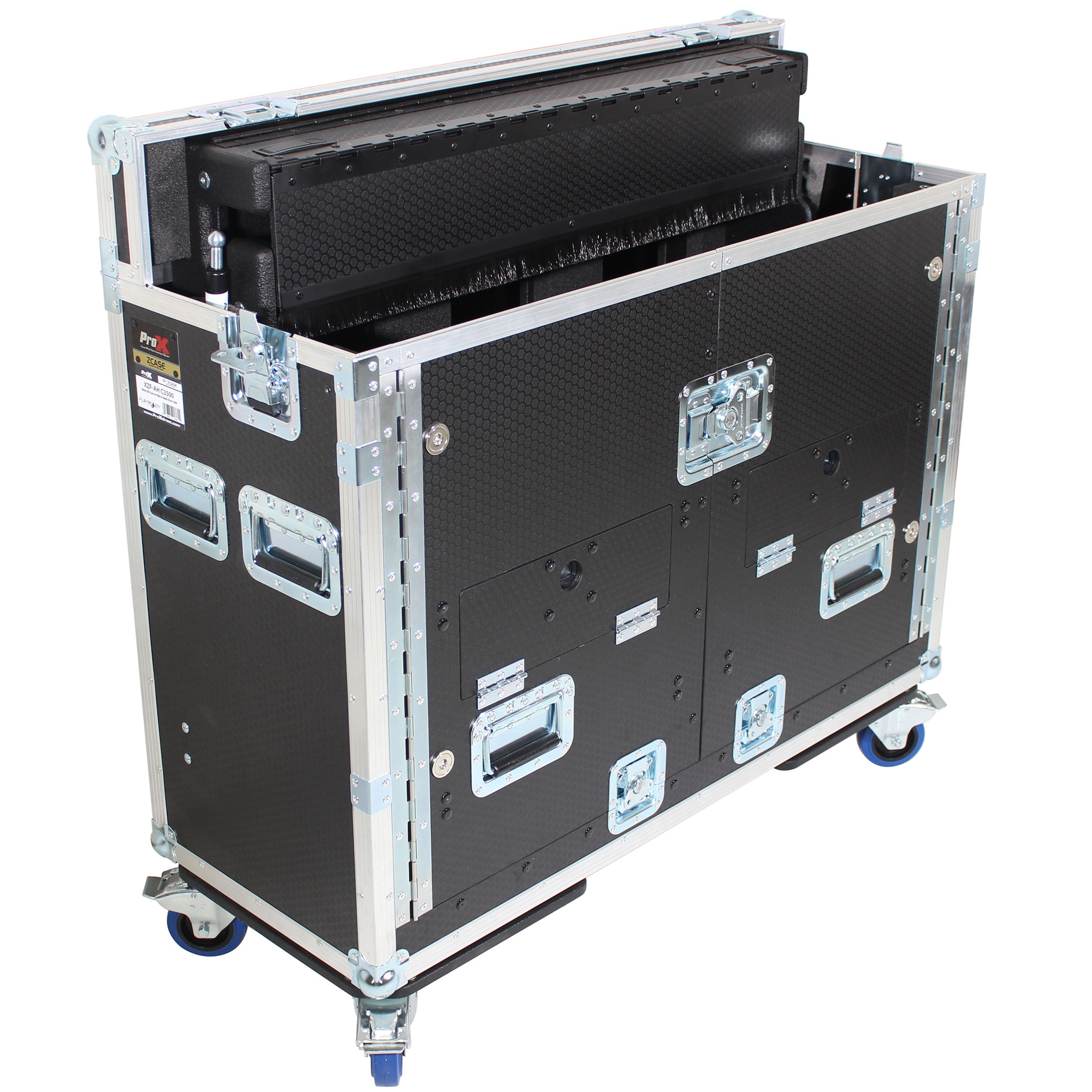 ProX Case for Allen and Heath DLive C3500 Console Flip-Ready Easy Retracting Hydraulic Lift by ZCase w/ Laptop Arm
