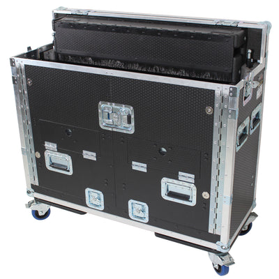 ProX Case for Allen and Heath DLive C3500 Console Flip-Ready Easy Retracting Hydraulic Lift by ZCase w/ Laptop Arm