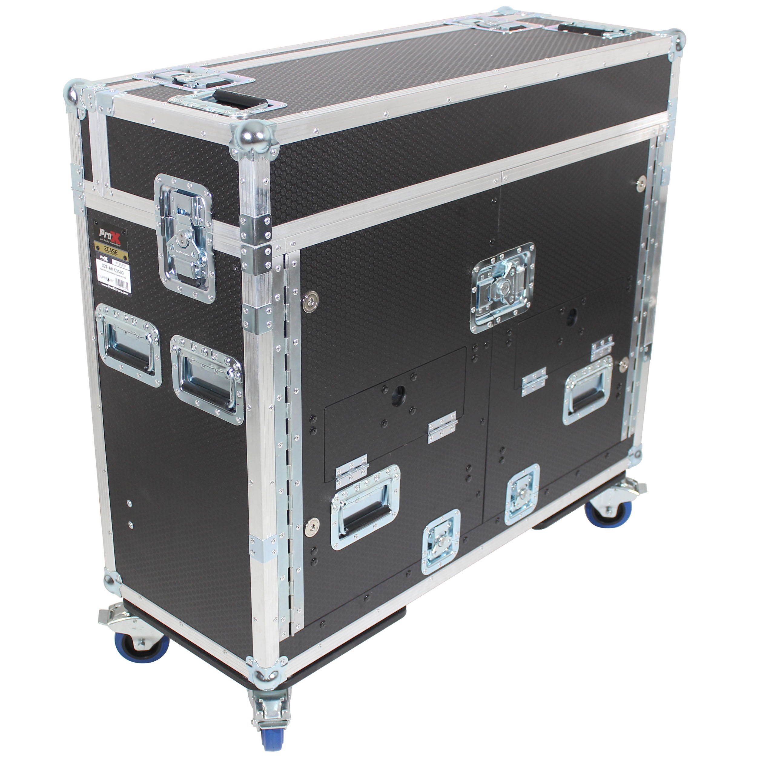 ProX Case for Allen and Heath DLive C3500 Console Flip-Ready Easy Retracting Hydraulic Lift by ZCase w/ Laptop Arm