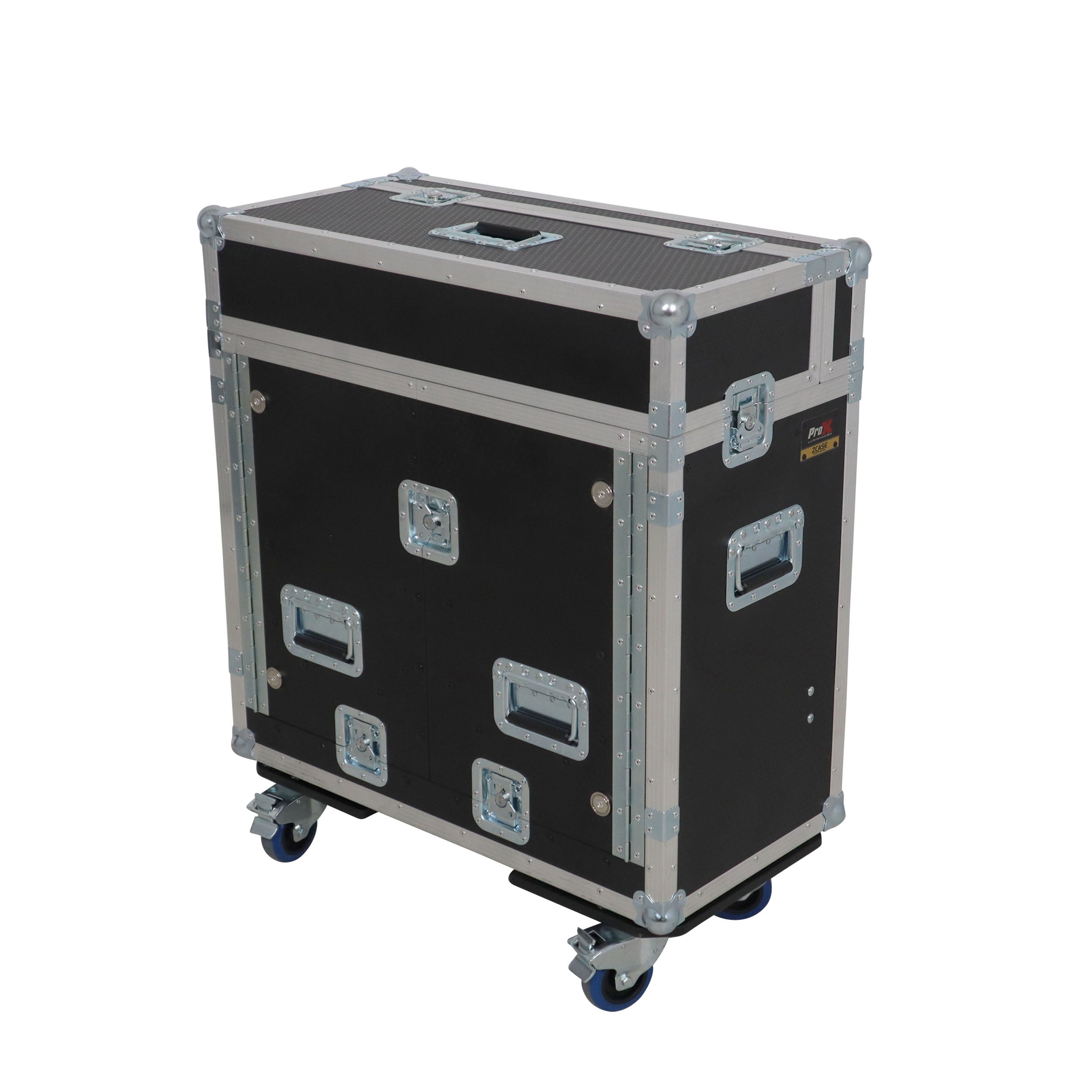 ProX Allen and Heath QU-6 Flip-Ready Hydraulic Console Easy Retracting Lifting Case 1U and Laptop Display Arm by ZCASE